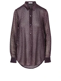 Essential Silk-Blend Blouse Star Print