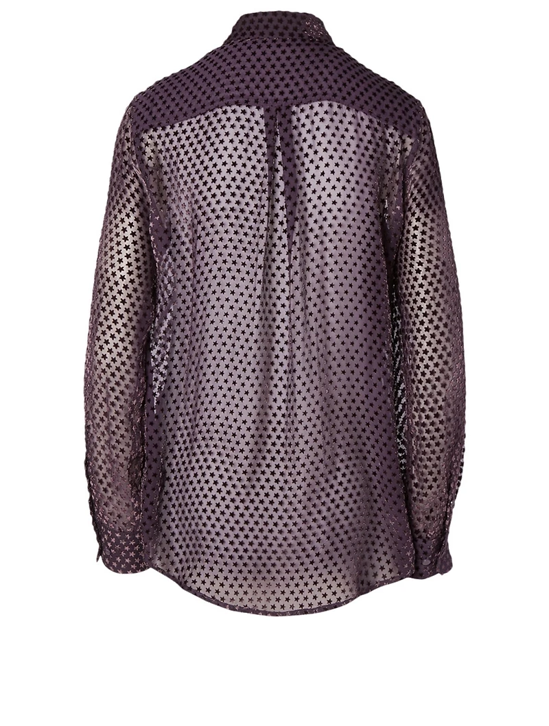 Essential Silk-Blend Blouse Star Print