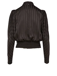 Silk Keyhole Blouse
