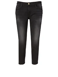 Le Garcon Crop Jeans With Raw Edge