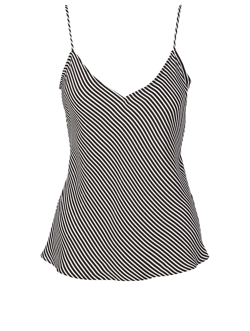 Silk Cami Stripe Print