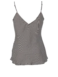 Silk Cami Stripe Print