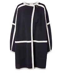 Wool Coat Grid Print