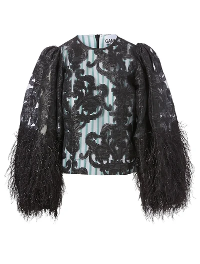 Cotton Poplin Feathery Blouse