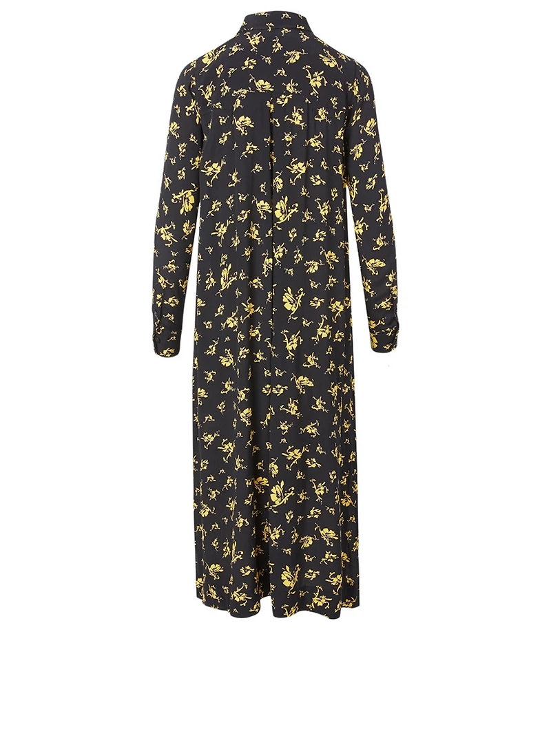 Printed Midi Shirt Dress