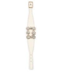 Flower Strass Leather Bracelet