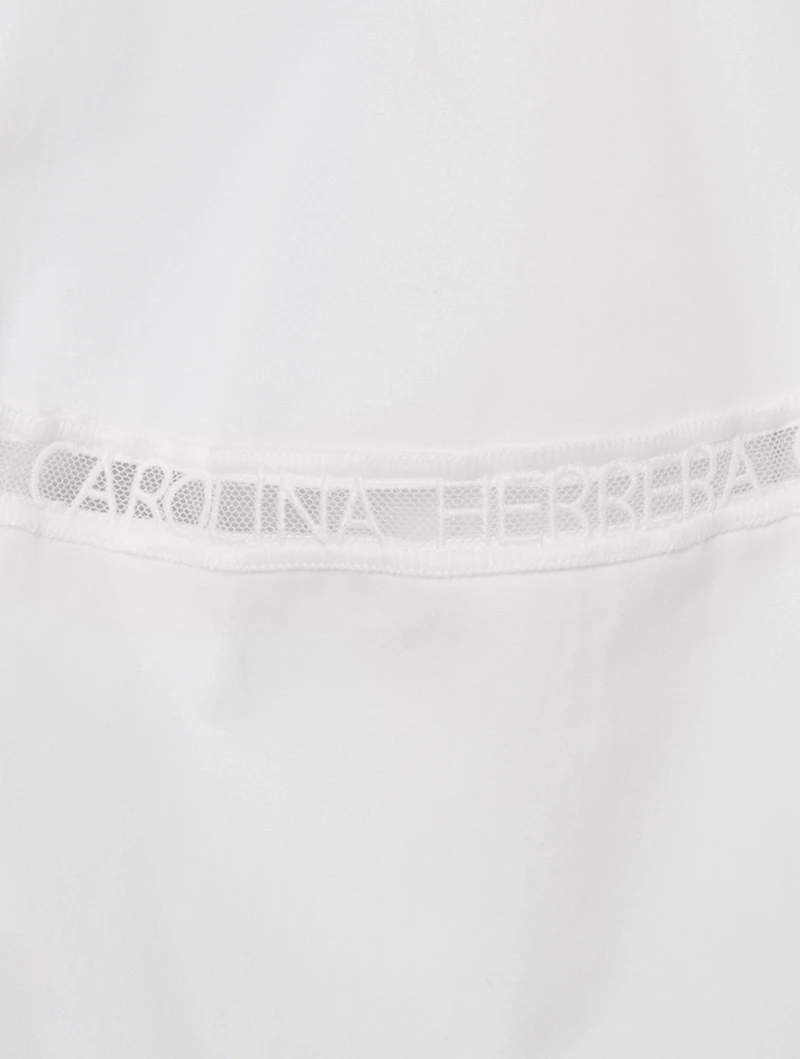 Cotton Shirt With Lace Trim