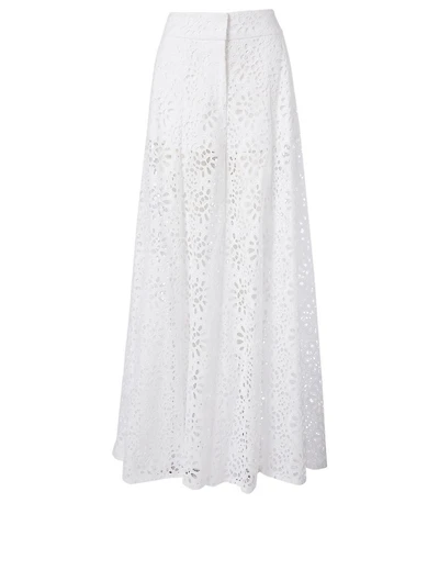 Floral Lace Wide-Leg Pants