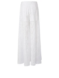 Floral Lace Wide-Leg Pants
