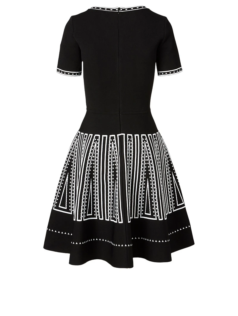 V-Neck Fit And Flare Dress