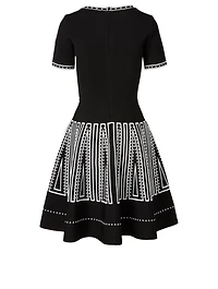 V-Neck Fit And Flare Dress