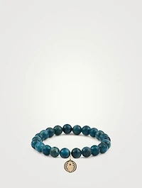 Beaded Bracelet With 14K Gold Diamond Hamsa Charm