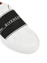 Urban Street Leather Slip-On Sneaker With Logo Strap