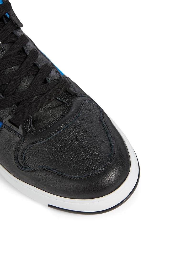 Wing Leather And Nylon High-Top Sneakers