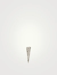 14K White Gold Spike Earring With Diamonds