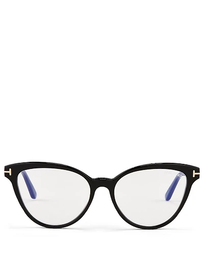 Acetate Cat Eye Optical Glasses With Blue Block Lenses