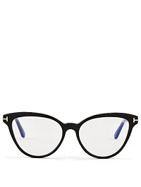 Acetate Cat Eye Optical Glasses With Blue Block Lenses