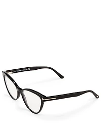 Acetate Cat Eye Optical Glasses With Blue Block Lenses