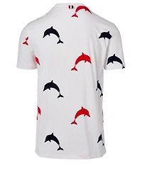 Cotton T-Shirt Dolphin Print