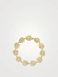 14K Gold Monstera Leaf Bracelet