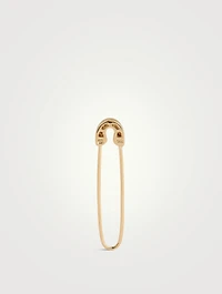 14K Gold Safety Pin Right Stud Earring