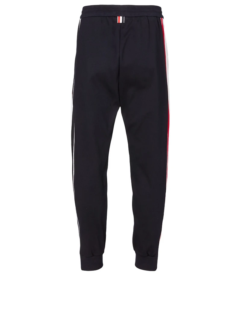 Cotton Track Pants With Side Stripe