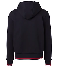 Cotton Hoodie With Baseball Patch