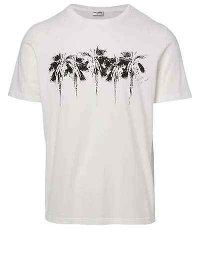 Cotton T-Shirt Malibu Palm Print