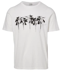Cotton T-Shirt Malibu Palm Print