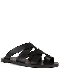 Strappy Leather Slide Sandals