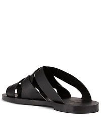 Strappy Leather Slide Sandals