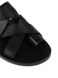 Strappy Leather Slide Sandals