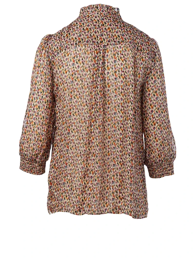 Dalas Silk-Blend Printed Blouse