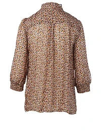 Dalas Silk-Blend Printed Blouse