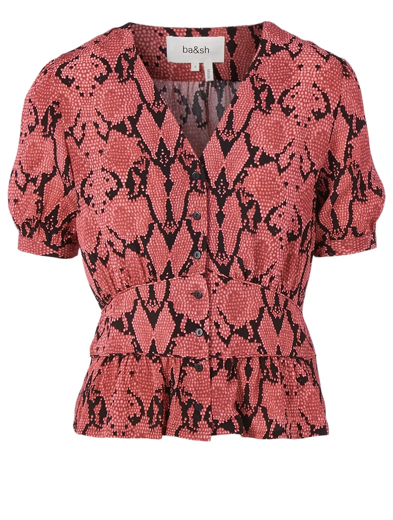 Cleo Top Animal Print