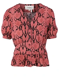 Cleo Top Animal Print