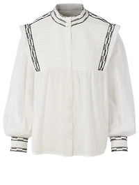 Mousse Embroidered Top
