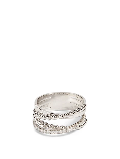 Bubbles 18K White Gold Ring With Diamonds