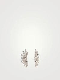 Labyrinth 18K White Gold Earrings With Diamonds