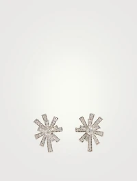 Labyrinth 18K White Gold Earrings With Diamonds