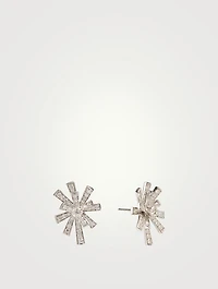 Labyrinth 18K White Gold Earrings With Diamonds