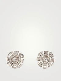 Labyrinth 18K White Gold Earrings With Diamonds