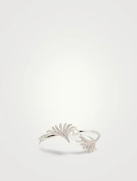Apus 18K White Gold Bracelet With Diamonds And Pearl