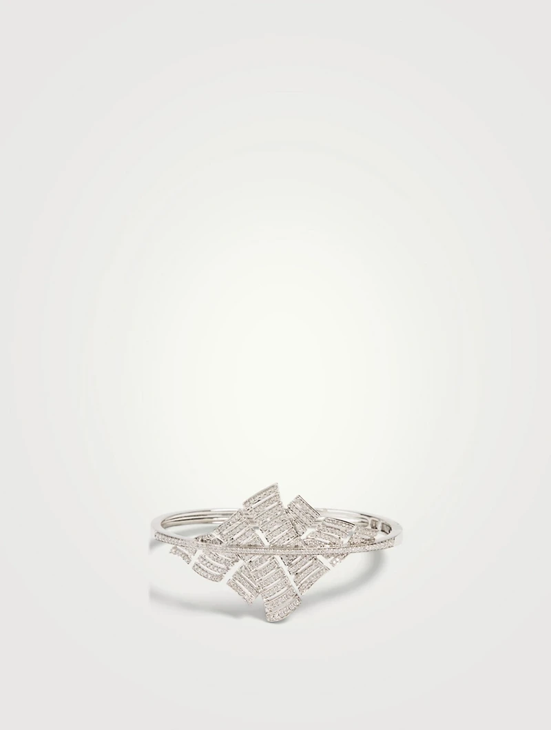 Labyrinth 18K White Gold Bracelet With Diamonds