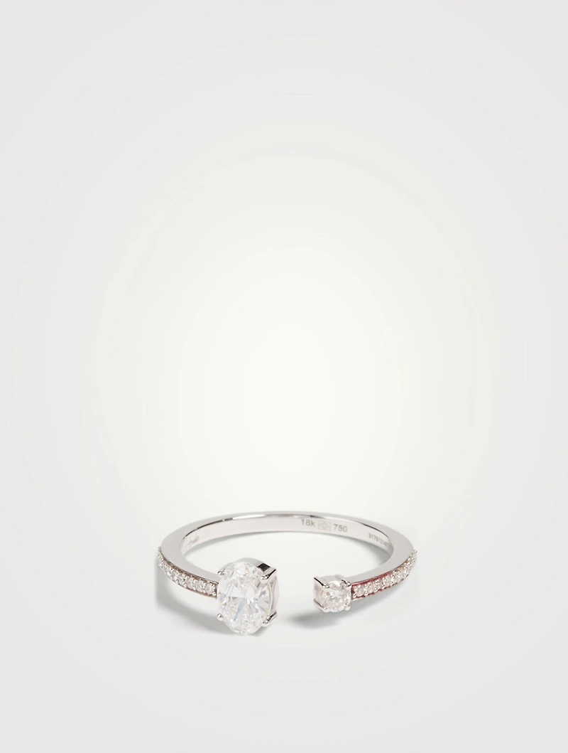 Spectrum 18K White Gold Ring With Diamonds