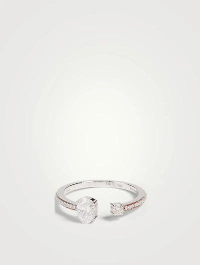 Spectrum 18K White Gold Ring With Diamonds
