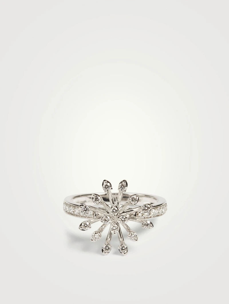 Luminus 18K White Gold Ring With Diamonds