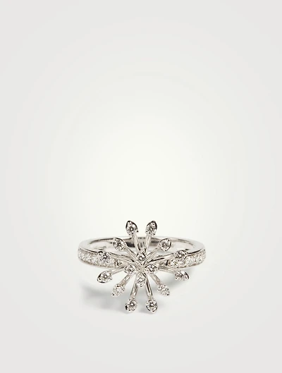 Luminus 18K White Gold Ring With Diamonds