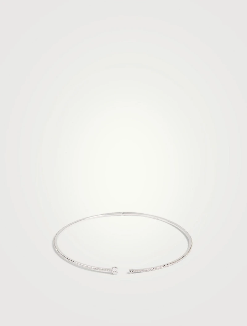 Spectrum 18K White Gold Choker Necklace With Diamonds