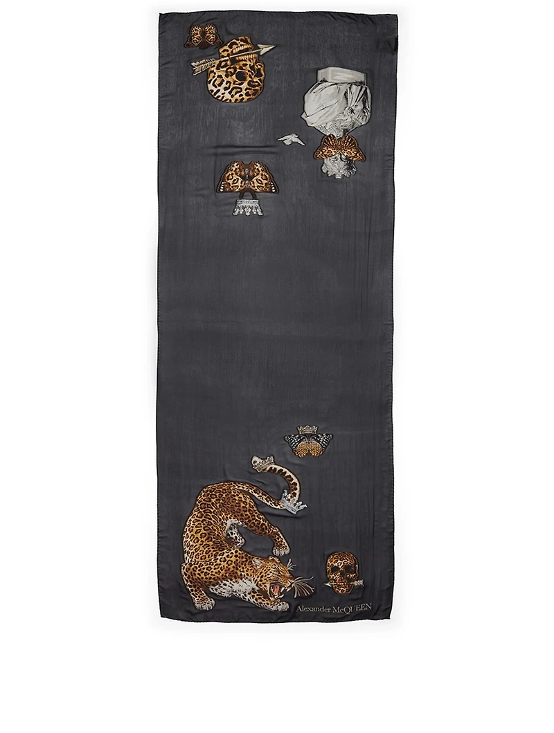 Regal Leopard Scarf